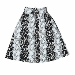Bobeau Animal Print A-Line Skirt